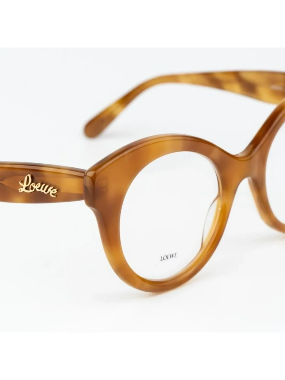 Loewe CURVY Women Eyeglasses Havana Round LW50074I 053 NEW AUTHENTIC